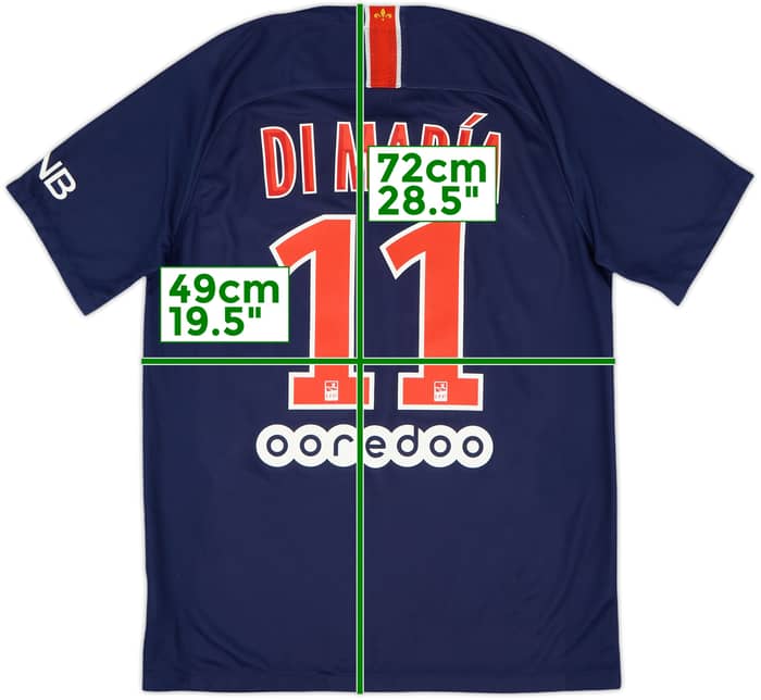 2018-19 Paris Saint-Germain Home Shirt DiMaria #11 - 8/10 - (M)