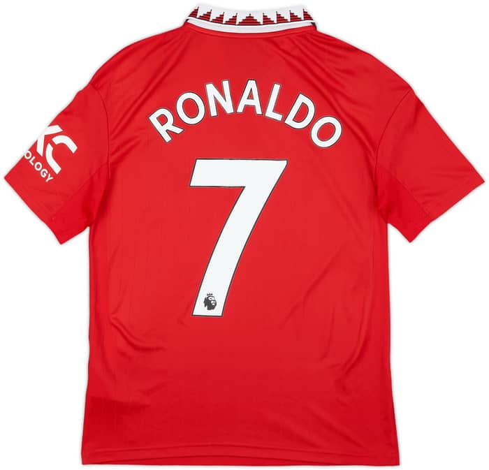 2022-23 Manchester United Home Shirt Ronaldo #7 - 8/10 - (L.Boys)