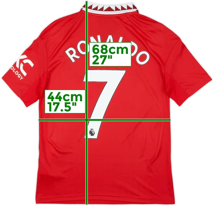 2022-23 Manchester United Home Shirt Ronaldo #7 - 8/10 - (L.Boys)