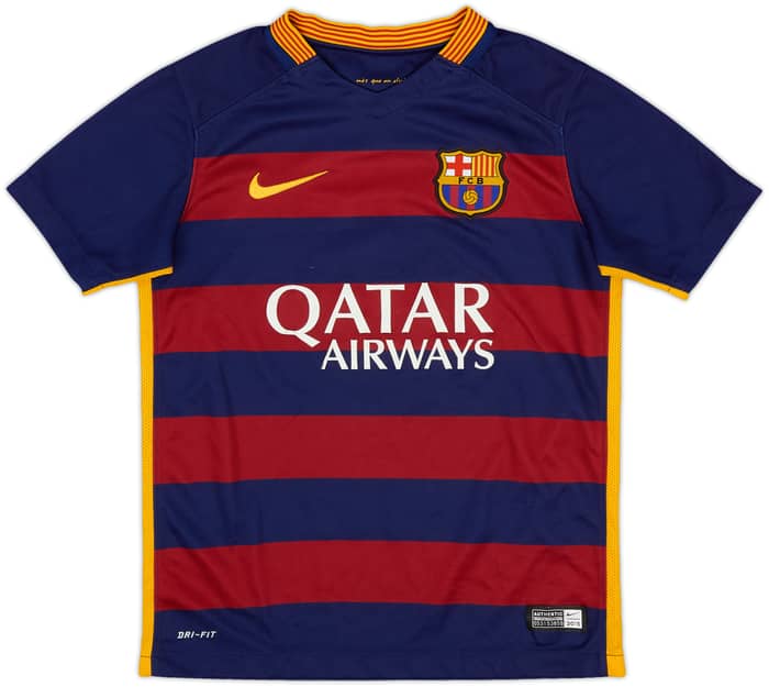 2015-16 Barcelona Home Shirt #4  - 8/10 - (S.Boys)