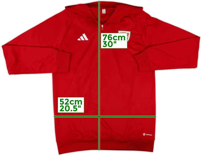 2022-23 Wales adidas 1/4 Zip Hooded Drill Top - 10/10 - (M)