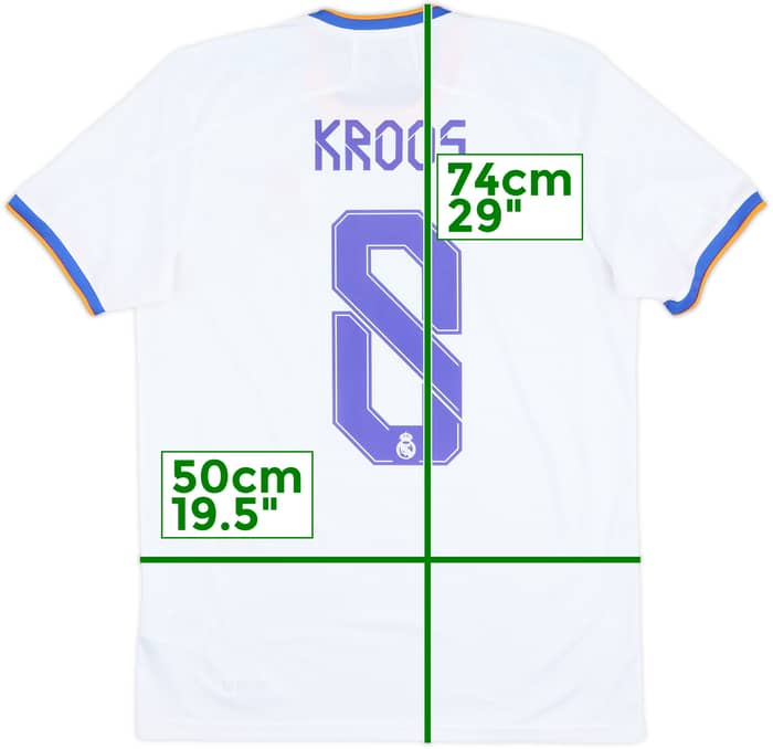 2021-22 Real Madrid Home Shirt Kroos #8 - 8/10 - (M)