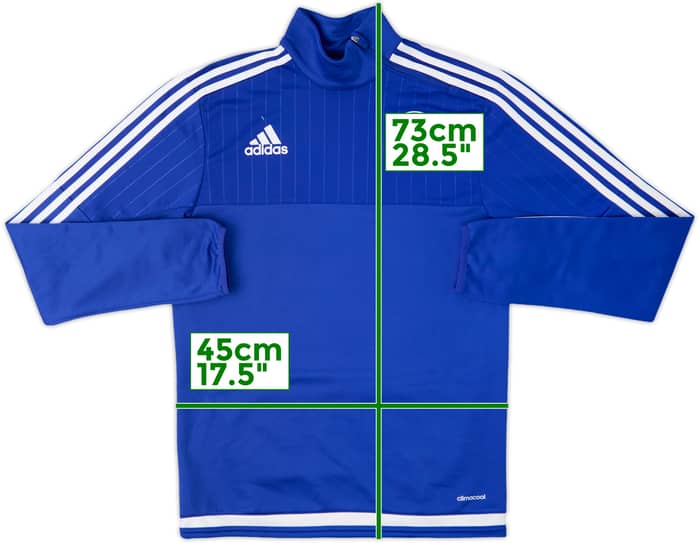 2015-16 Chelsea adidas 1/4 Zip Drill Top - 9/10 - (XS)