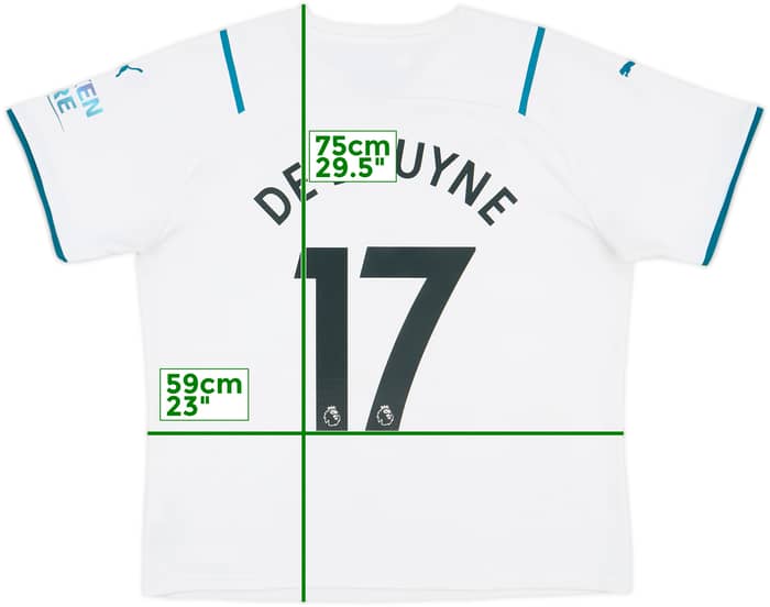 2021-22 Manchester City Away Shirt De Bruyne #17 - 8/10 - (XL)