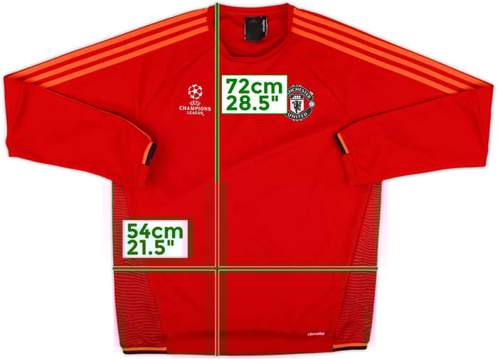 2015-16 Manchester United adidas CL Sweat Top - 8/10 - (L)