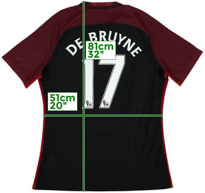 2016-17 Manchester City Authentic Away Shirt De Bruyne #17 - 10/10 - (XL)