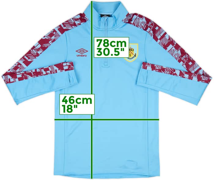 2020-21 Burnley Umbro 1/4 Zip Drill Top - 8/10 - (S)