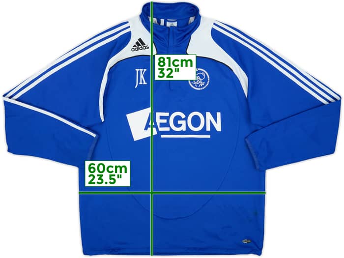 2007-08 Ajax adidas Staff Issue 1/4 Zip Drill Top JK - 6/10 - (XL/XXL)