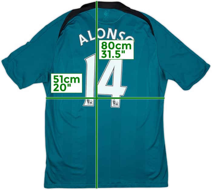 2008-09 Liverpool Third Shirt Alonso #14 - 6/10 - (L)
