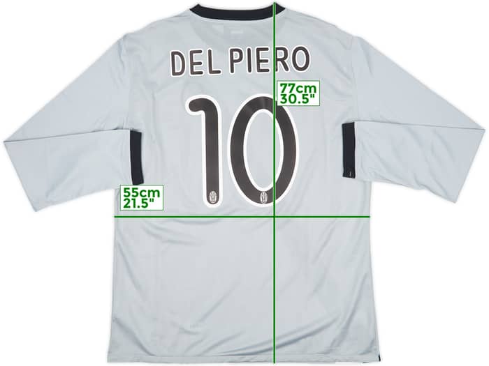 2009-10 Juventus Player Issue Away L/S Shirt Del Piero #10 (XL)
