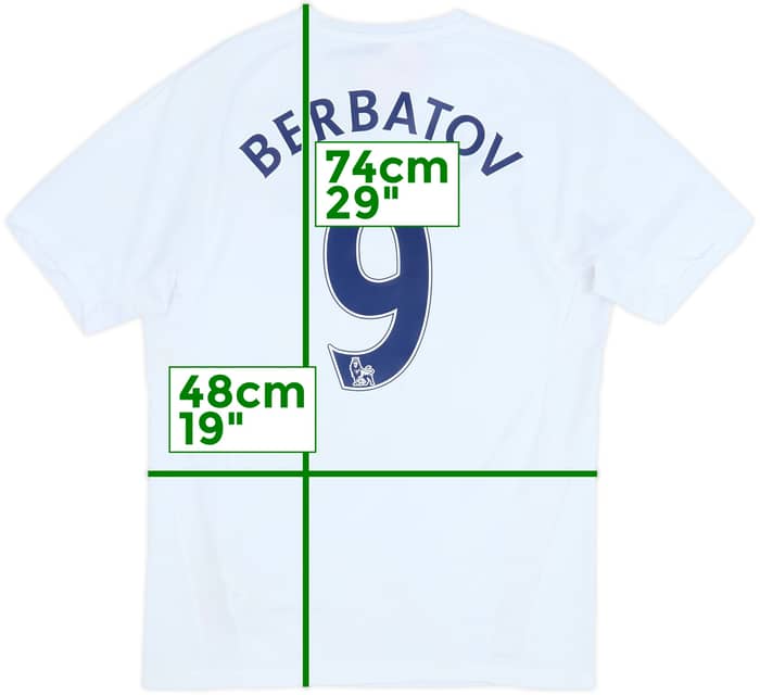 2007-08 Tottenham Home Shirt Berbatov #9 (S)