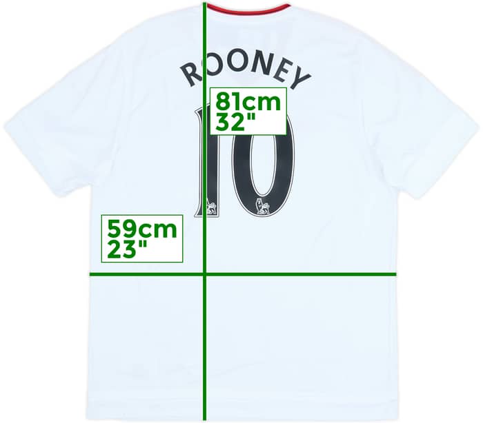 2015-16 Manchester United Away Shirt Rooney #10 (XL)