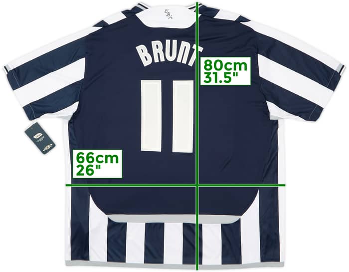 Camiseta de local del West Brom 2009-10 Brunt #11 (3XL)