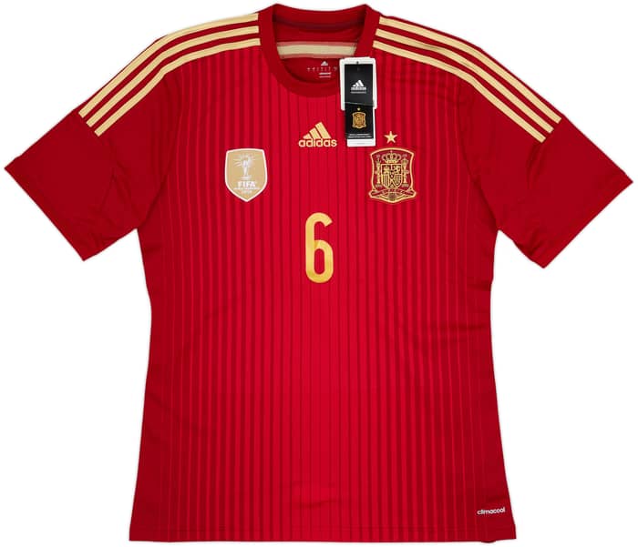 2013-15 Spain Home Shirt A.Iniesta #6 (L)