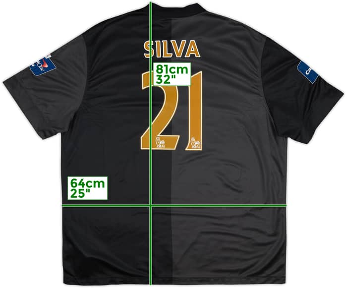 2013-14 Manchester City Away Shirt Silva #21 (XXL)