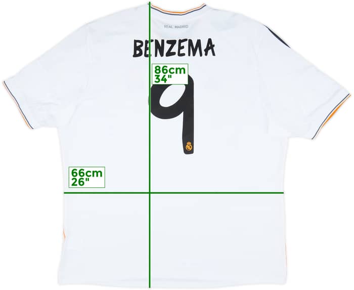 2013-14 Real Madrid Home Shirt Benzema #9 - 9/10 - (3XL)