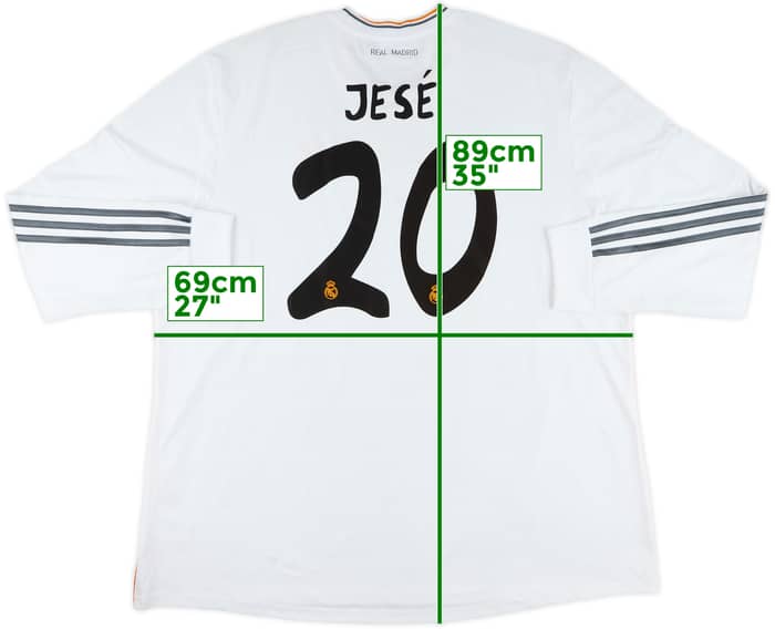 2013-14 Real Madrid Home L/S Shirt Jese #20 (3XL)