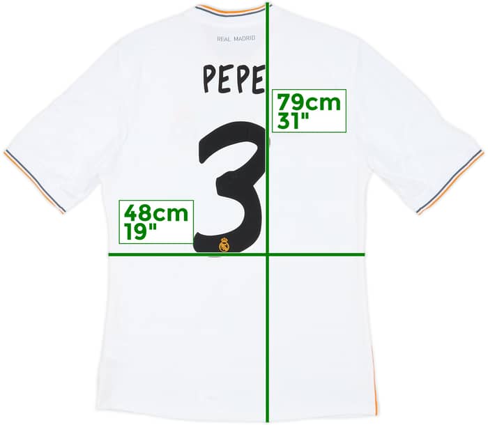 2013-14 Real Madrid Home Shirt Pepe #3 (M)