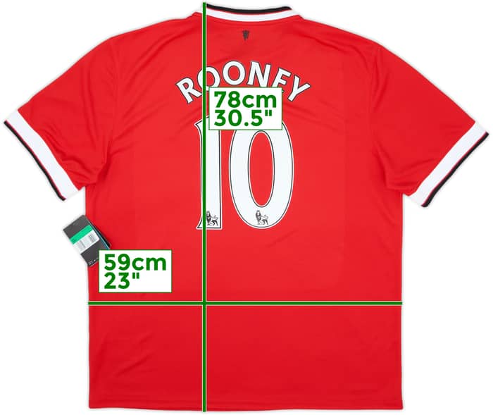 2014-15 Manchester United Home Shirt Rooney #10 (XL)