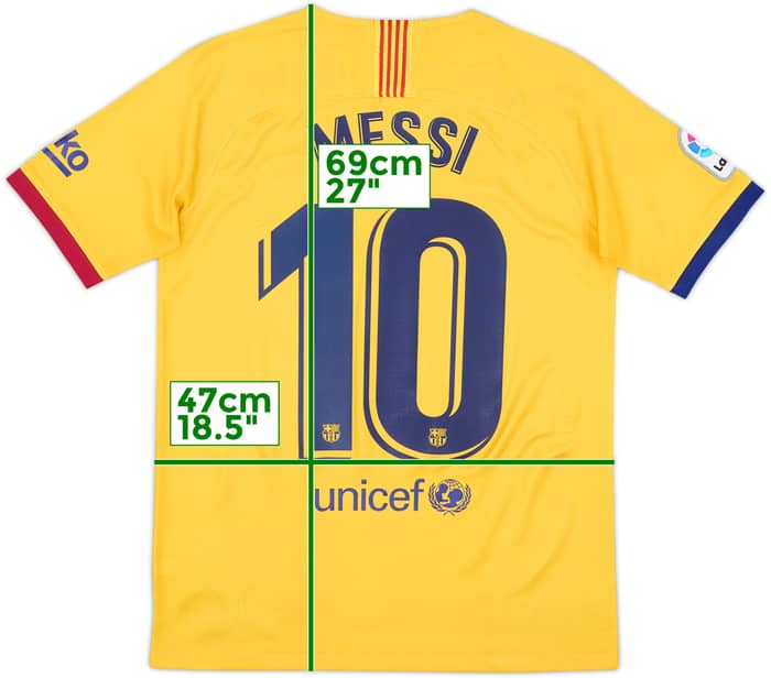 2019-20 Barcelona Away Shirt Messi #10 - 8/10 - (XL.Boys)