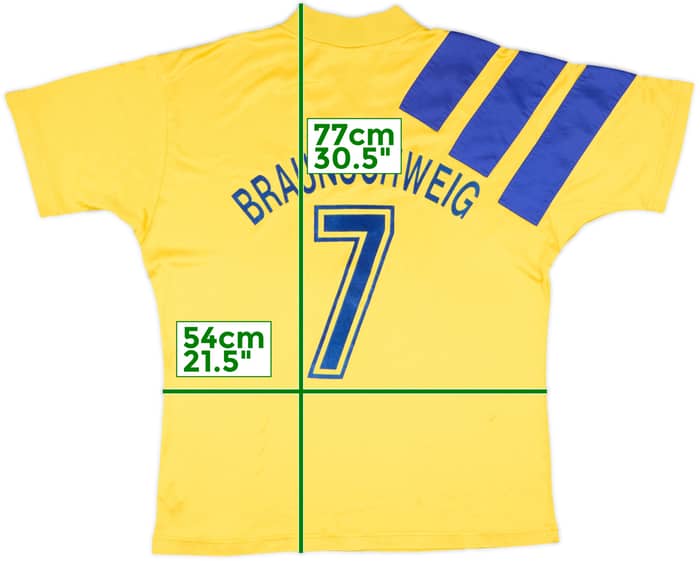 1993-95 Eintracht Braunschweig II Match Issue Home Shirt #7