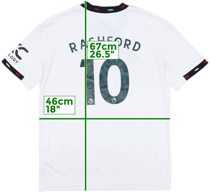 2022-23 Manchester United Away Shirt Rashford #10 - 4/10 - (L.Boys)
