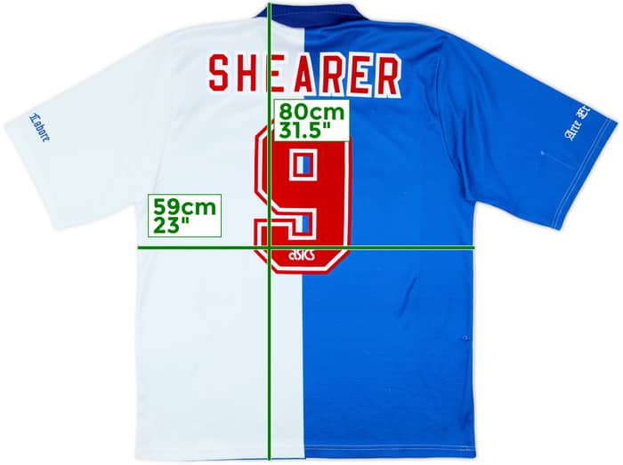 1994-95 Blackburn Home Shirt Shearer #9 - 7/10 - (XL)