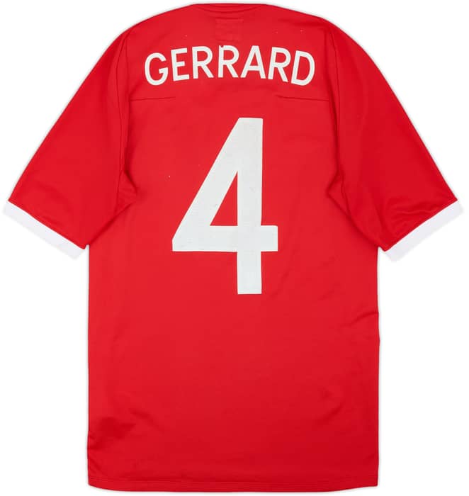 Camiseta de visitante de Inglaterra 2010-11 Gerrard #4 - 5/10 - (XS)