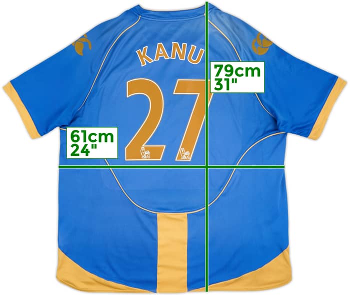 2008-09 Portsmouth Home Shirt Kanu #27 - 4/10 - (XXL)