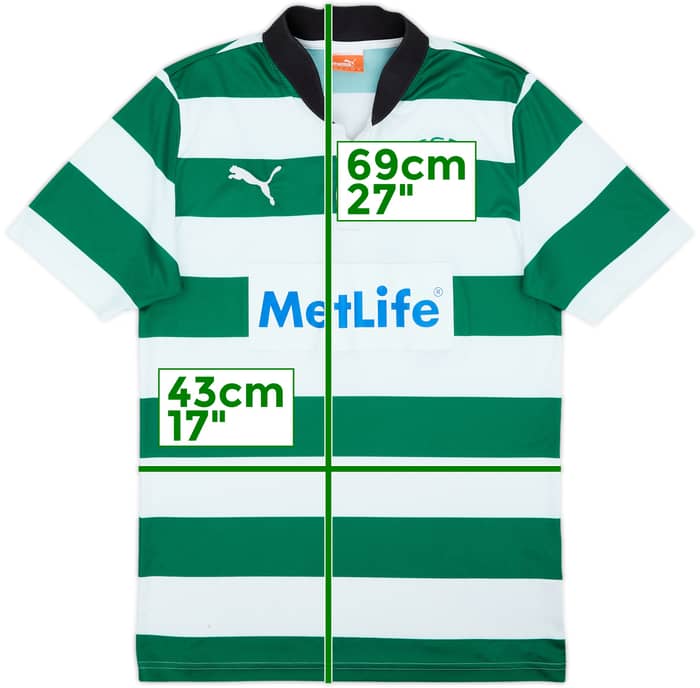 2012-13 Sporting CP Home Shirt - 6/10 - (XS)