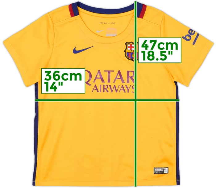 2015-16 Barcelona Away Shirt - 8/10 - (4-5 Years)
