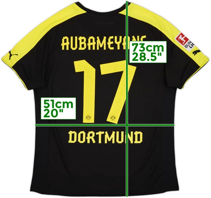 2013-14 Borussia Dortmund Away Shirt Aubameyang #17 - 7/10 - (L)