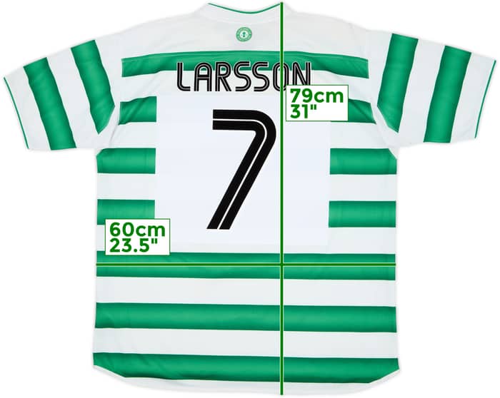 2003-04 Celtic Home Shirt Larsson #7 - 6/10 - (XL)