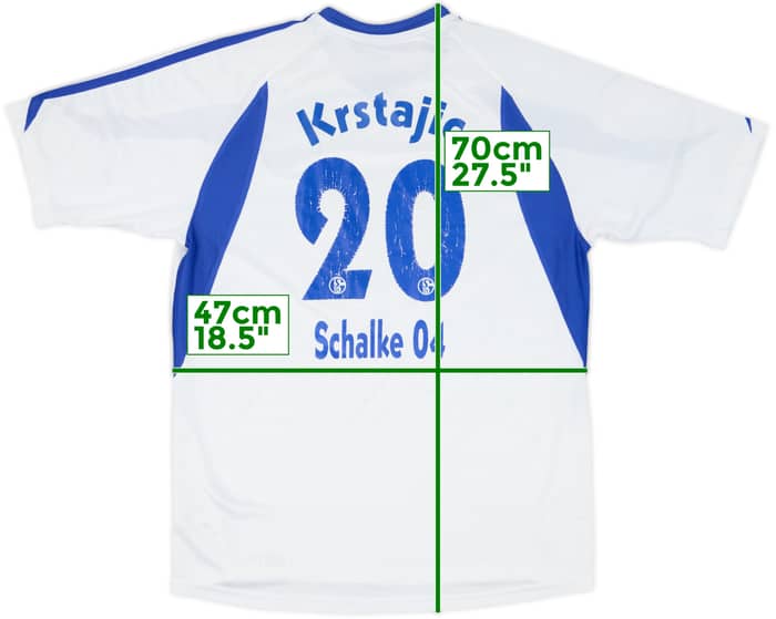 2003-04 Schalke Signed Away Shirt Krstajic #20 - 6/10 - (XL.Boys)