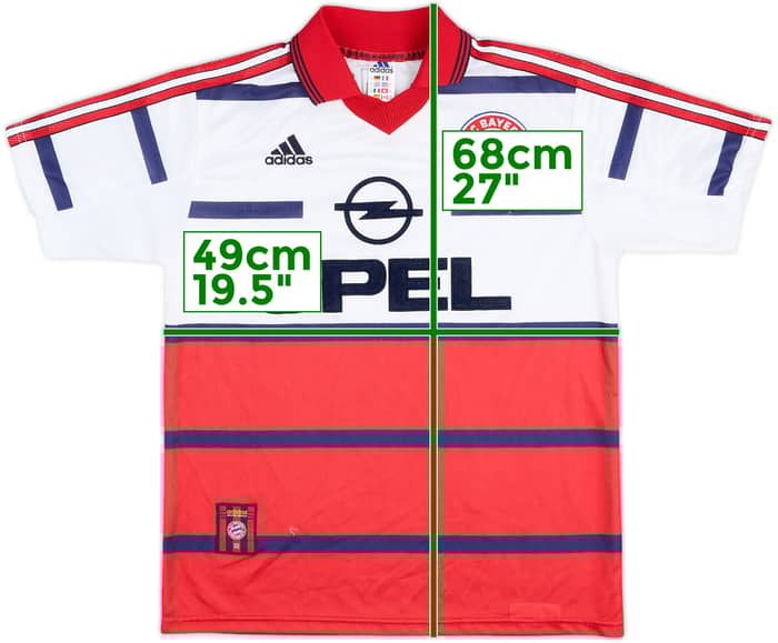 1998-00 Bayern Múnich Camiseta de visitante - 4/10 - (XL.Boys)