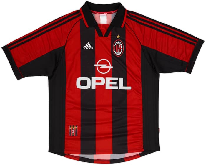 1998-00 AC Milan Home Shirt Weah #9 - 6/10 - (L)