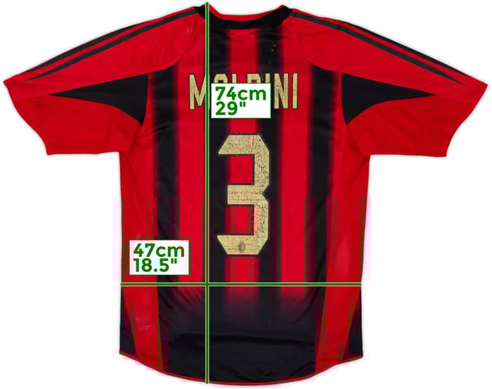 2004-05 AC Milan Home Shirt Maldini #3 - 5/10 - (S)