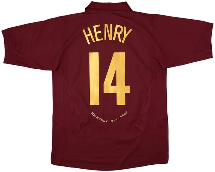 2005-06 Arsenal Home Shirt Henry #14 - 6/10 - (L)