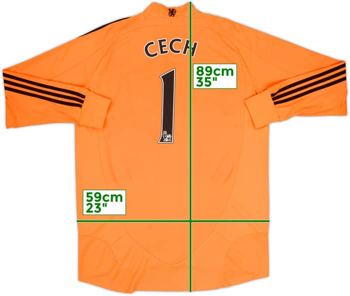 Camiseta de portero del Chelsea 2008-09 Cech #1 - 6/10 - (XL)