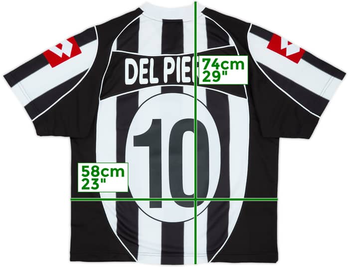 2002-03 Juventus Camiseta Local Del Piero #10 - 9/10 - (L)