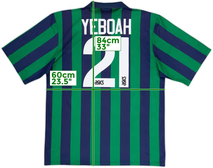 1995-96 Leeds United Third Shirt Yeboah #21 - 8/10 - (XL)