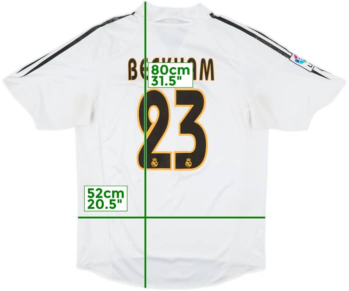 2004-05 Real Madrid Home Shirt Beckham #23 - 5/10 - (M)
