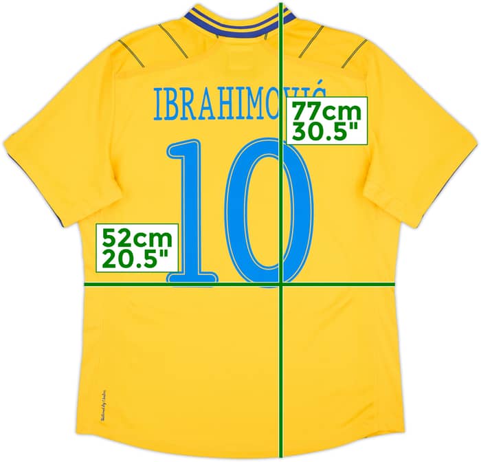 2012-13 Sweden Home Shirt Ibrahimovic #10 - 10/10 - (L)