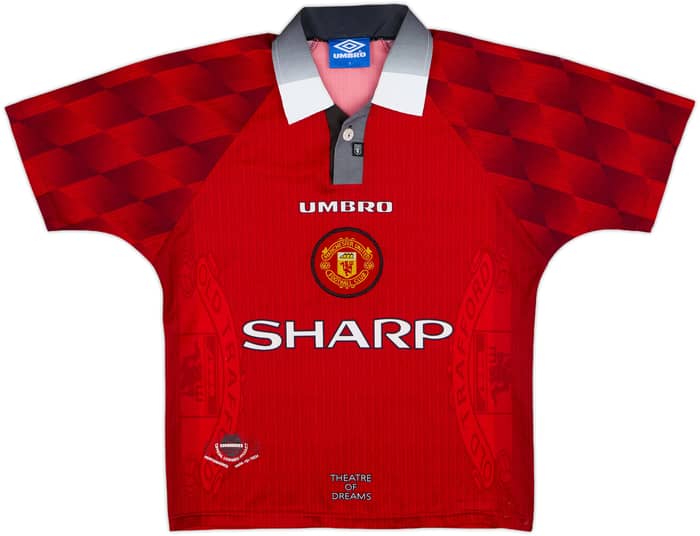 1996-98 Manchester United Home Shirt - 4/10 - (Y)