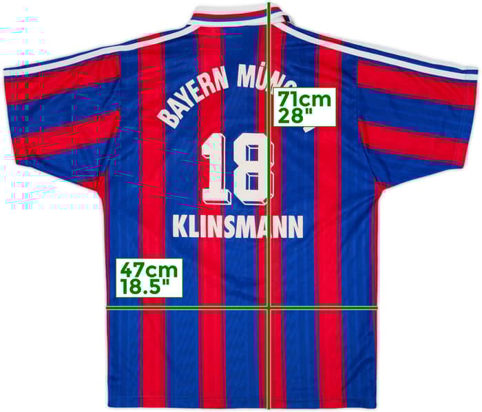 1995-97 Bayern Munich Home Shirt Klinsmann #18 - 8/10 - (S)