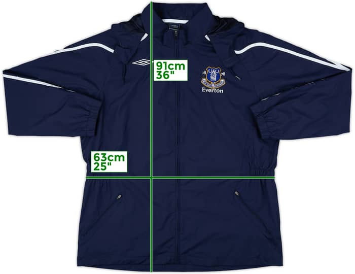 2007-08 Everton Umbro Hooded Rain Jacket - 7/10 - (XXL)