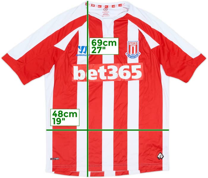 2014-15 Stoke City Signed Home Shirt - 6/10 - (S)