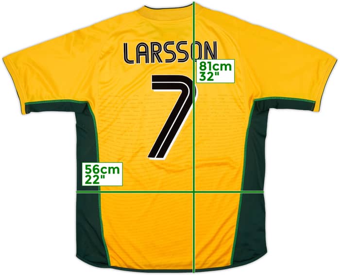 2002-03 Celtic Away Shirt Larsson #7 - 10/10 - (L)