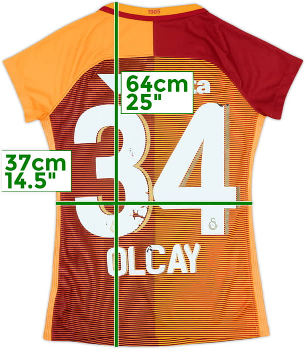 2016-17 Galatasaray Home Shirt Olcay #34 - 6/10 - (Women's XS)