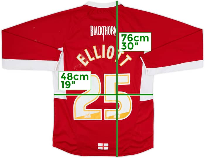 2007-08 Bristol City Home L/S Shirt Elliot #25 - 5/10 - (M)